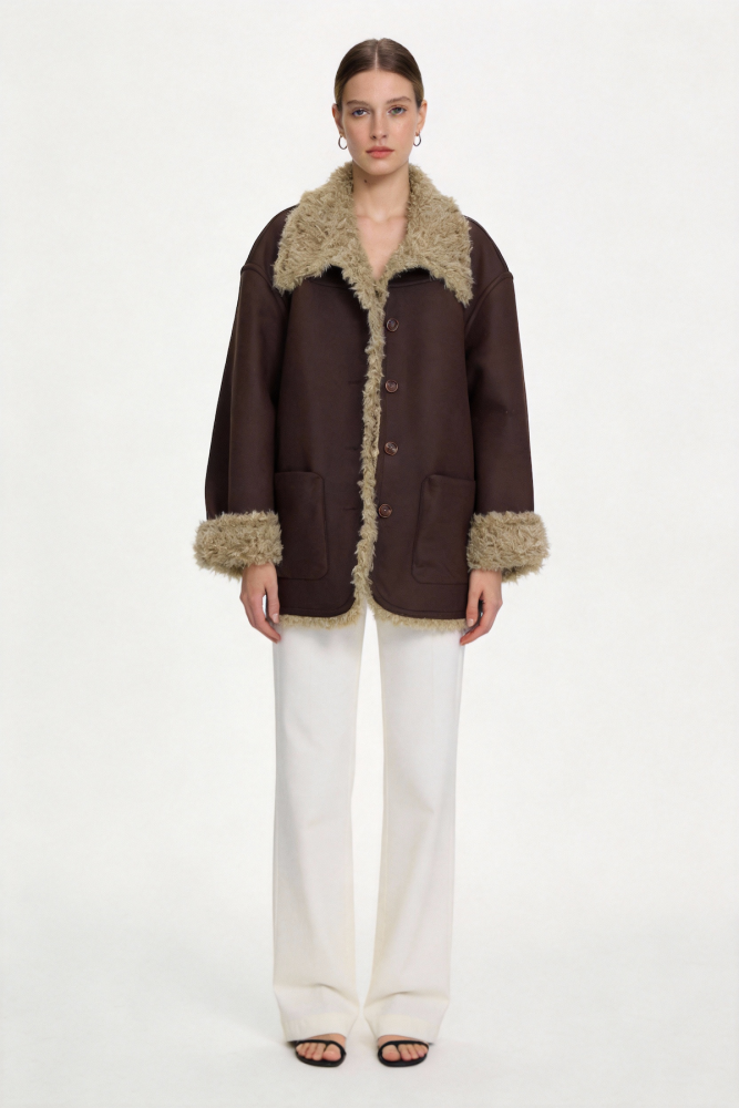 Double-sided fur coat