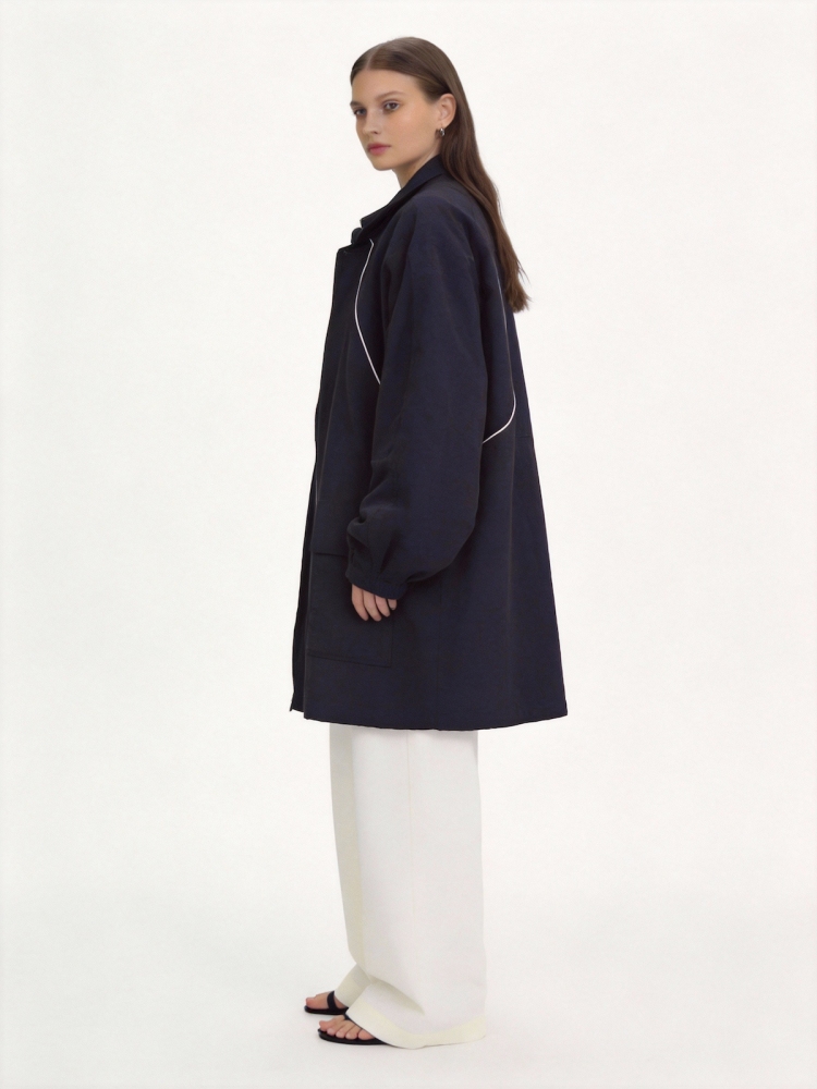 Jumper with stand-up collar, casual windbreaker jacket