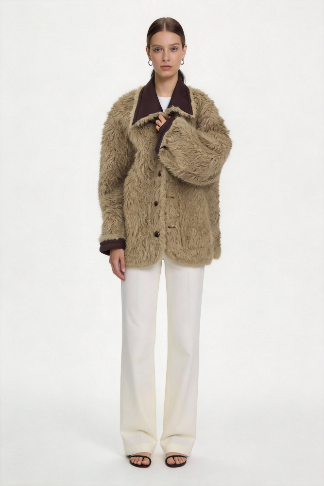 Double-sided fur coat