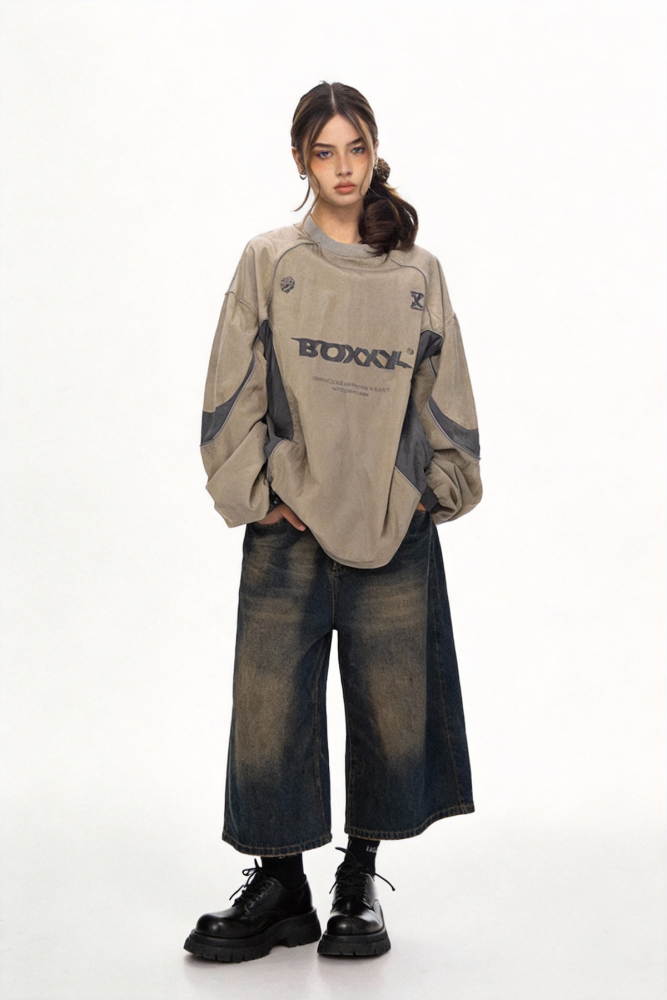 Retro casual long-sleeved shirt