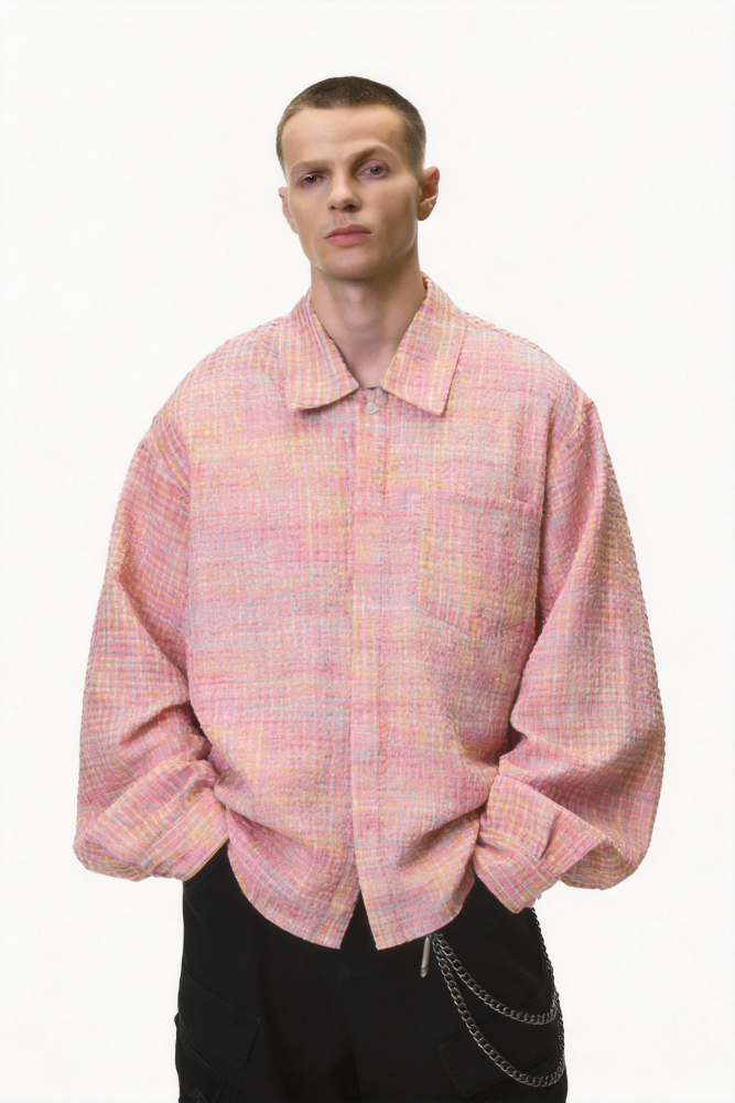 Floral checked shirt