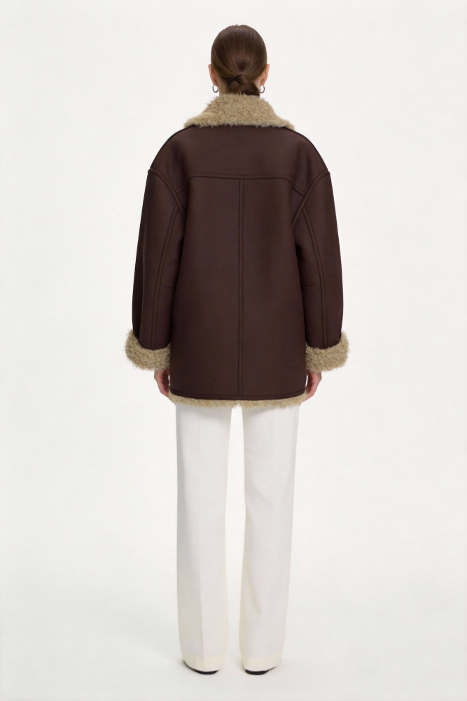 Double-sided fur coat