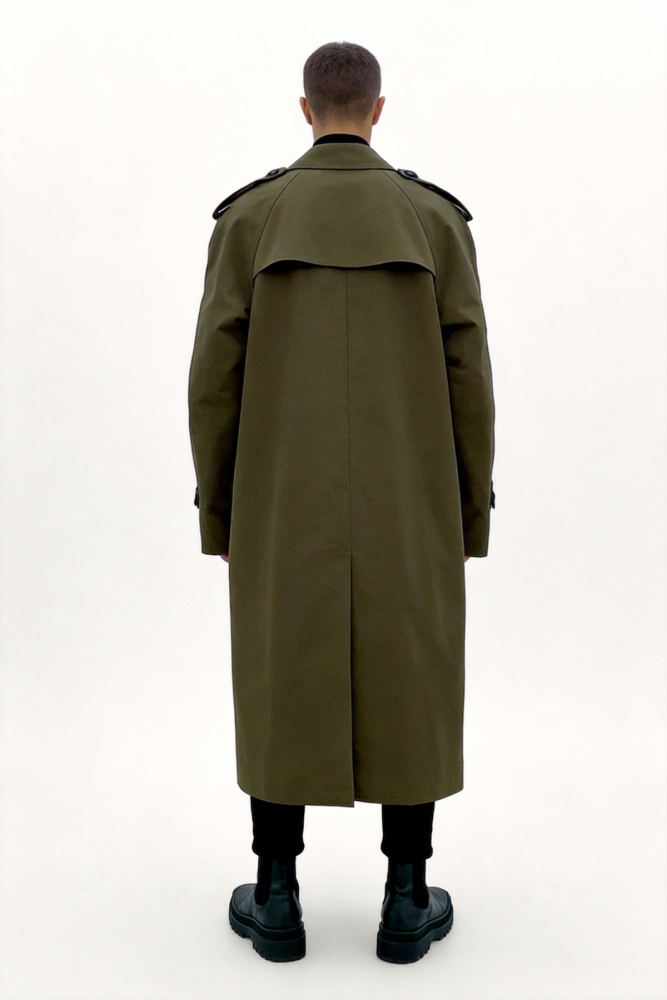Loose-fitting men's long coat