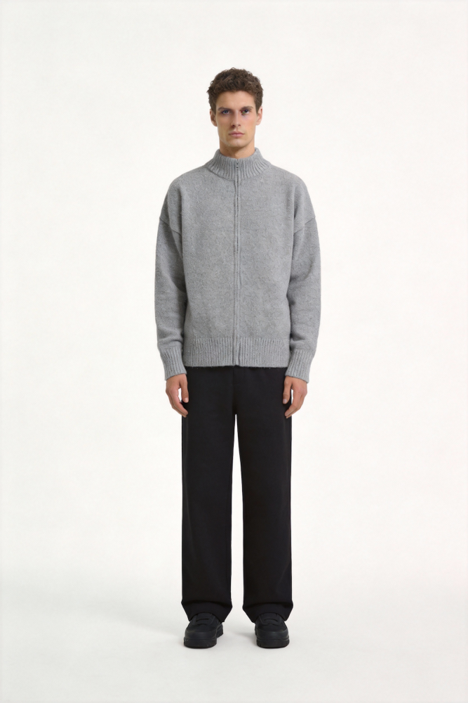 Warm knitted jacket