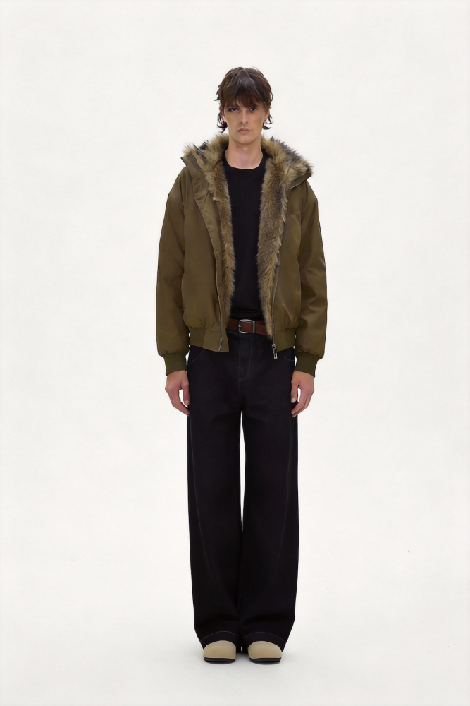 Loose and casual fleece jacket coat