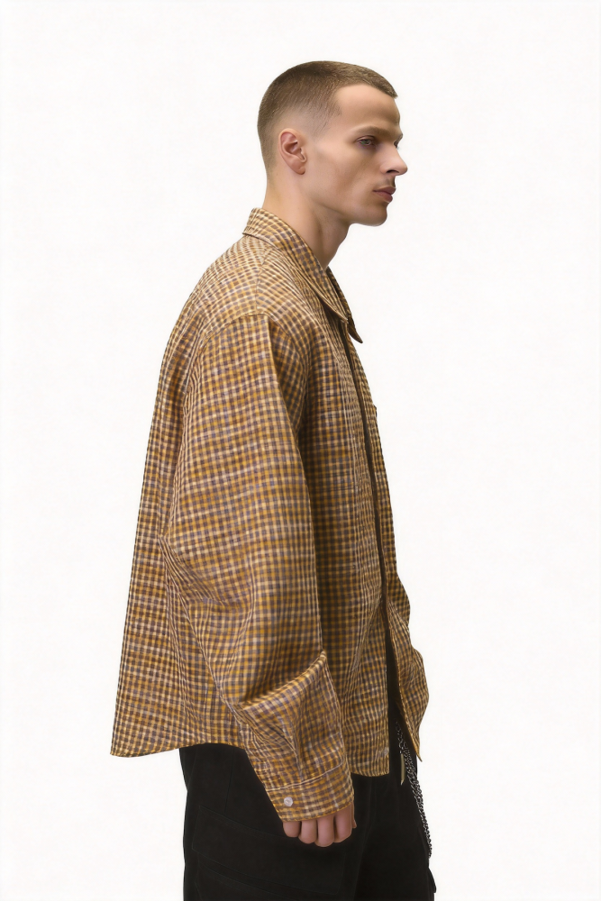 Floral checked shirt