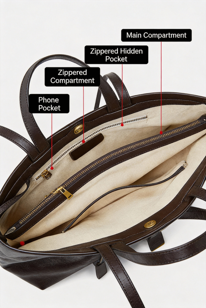 Retro soft leather shoulder bag