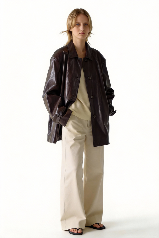 High-end style blazer with a turned-down collar