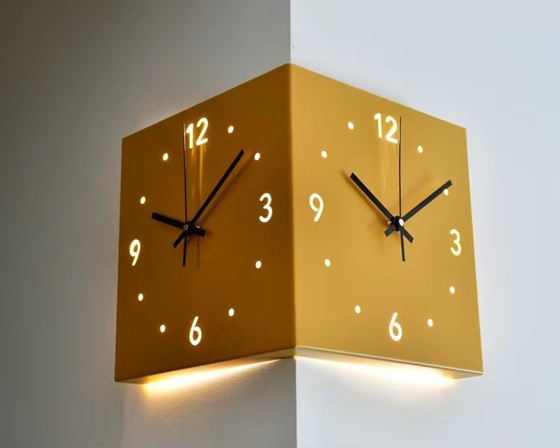 Corner Clock - Double Faced