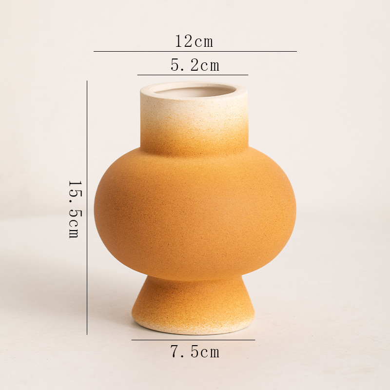 蜀门北欧简约陶瓷装饰花瓶创意现代玄关客厅电视柜餐桌摆件高级感