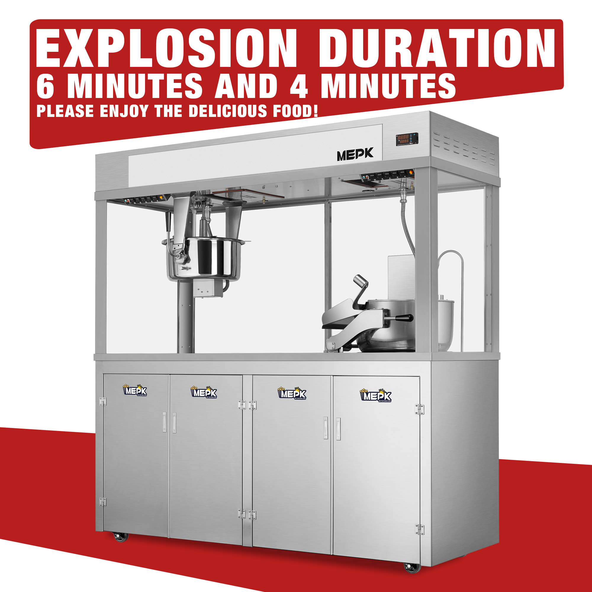 Model BR-8334 Large-scale Commercial Popcorn Machine