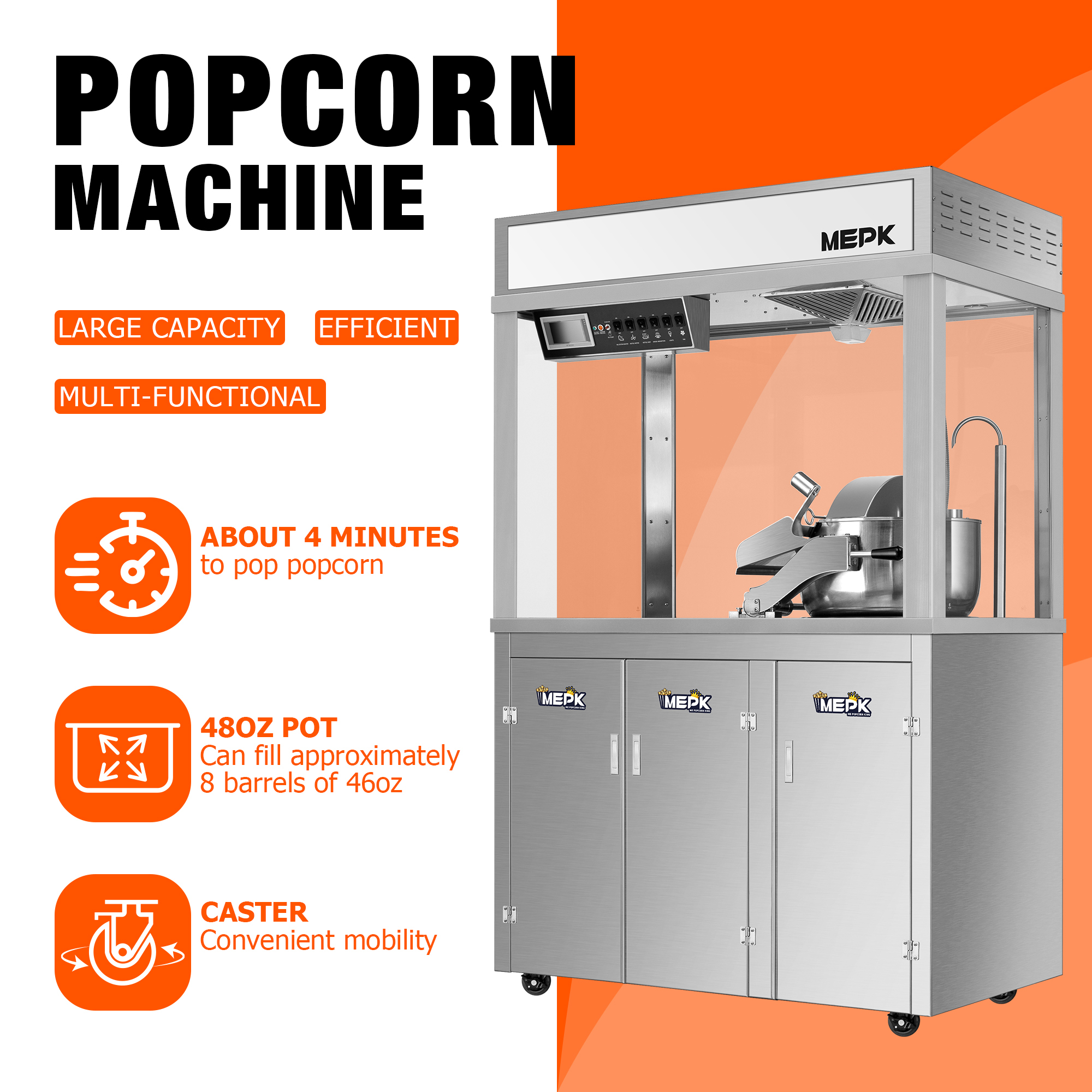 Model BR-8327 Commercial Popcorn Machine