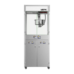 Model BR-3325 is a commercial popcorn machine with dual temperature control