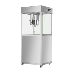 Model BR-3325 is a commercial popcorn machine with dual temperature control