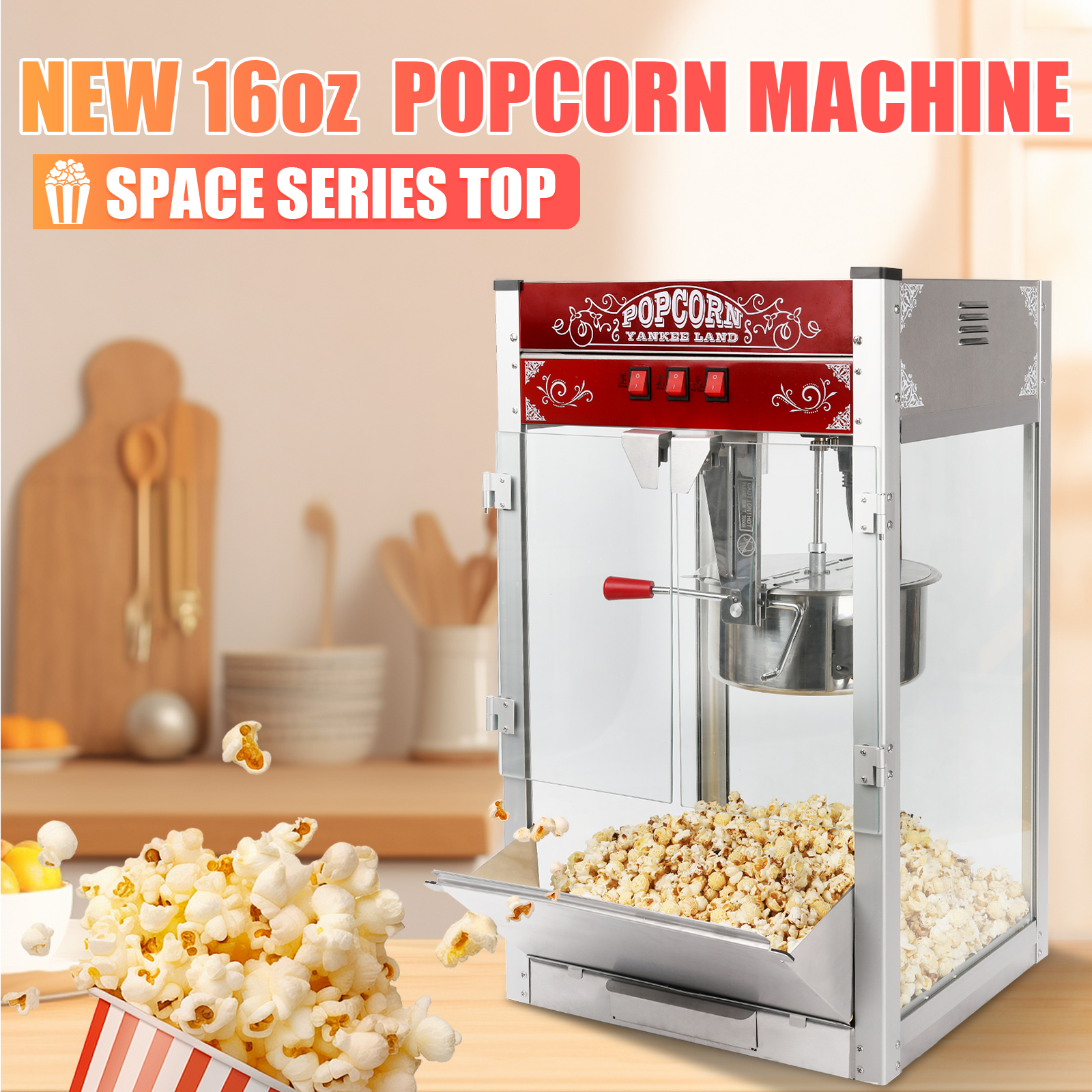 Model 1201 Dual Use Popcorn Machine for Home & Commercial