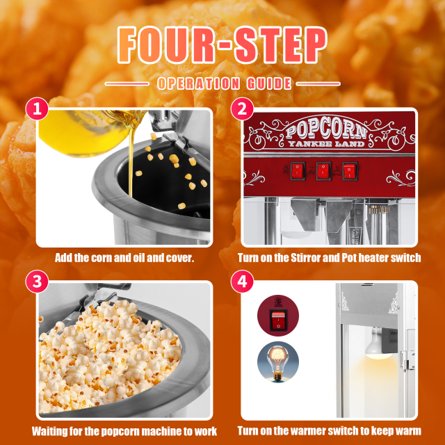 Model 1201 Dual Use Popcorn Machine for Home & Commercial