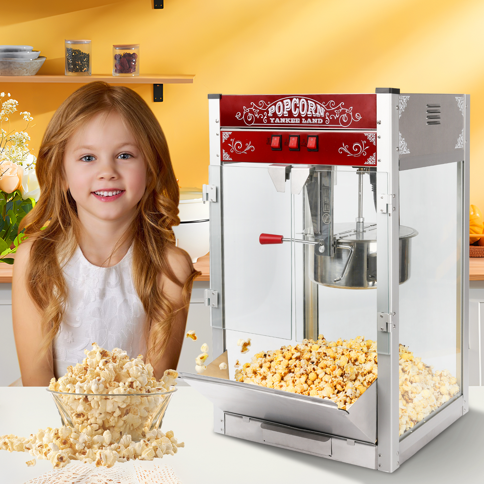Model 1201 Dual Use Popcorn Machine for Home & Commercial