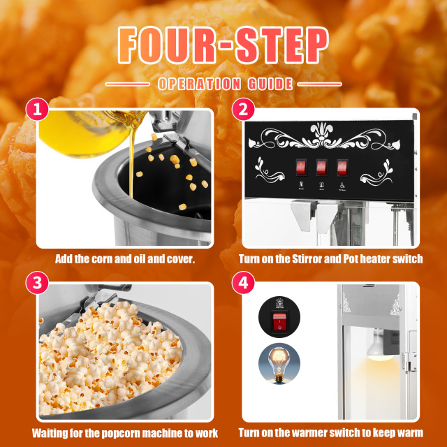 Model 1204 Dual Use Popcorn Machine for Home & Commercial