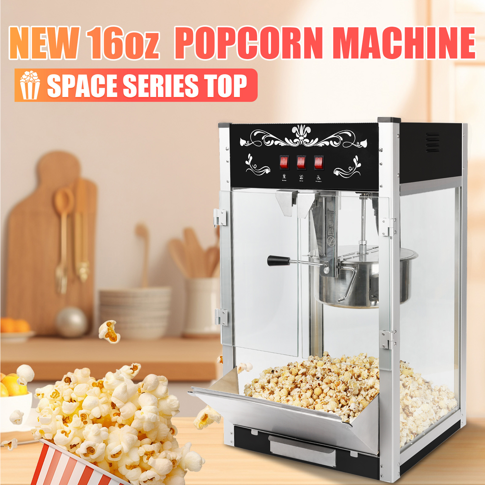 Model 1204 Dual Use Popcorn Machine for Home & Commercial