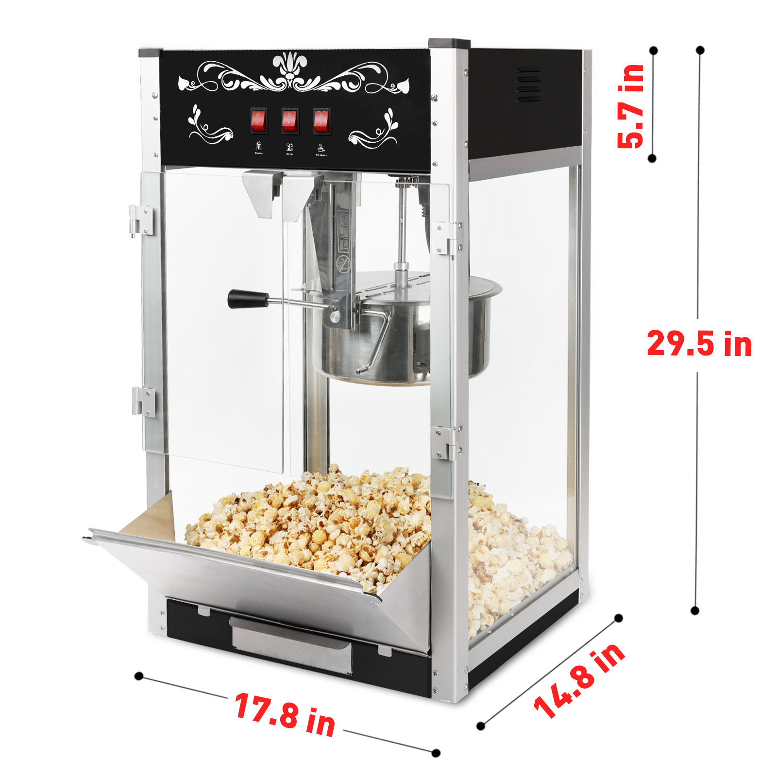 Model 1204 Dual Use Popcorn Machine for Home & Commercial