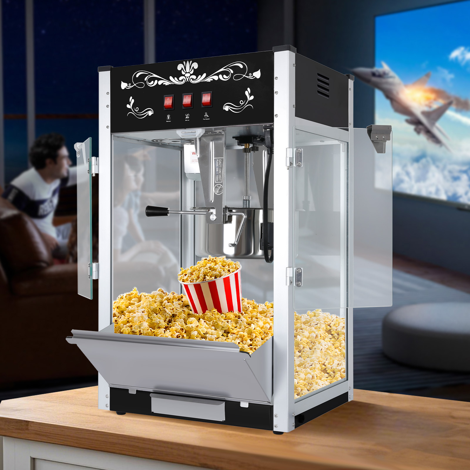 Model 1204 Dual Use Popcorn Machine for Home & Commercial