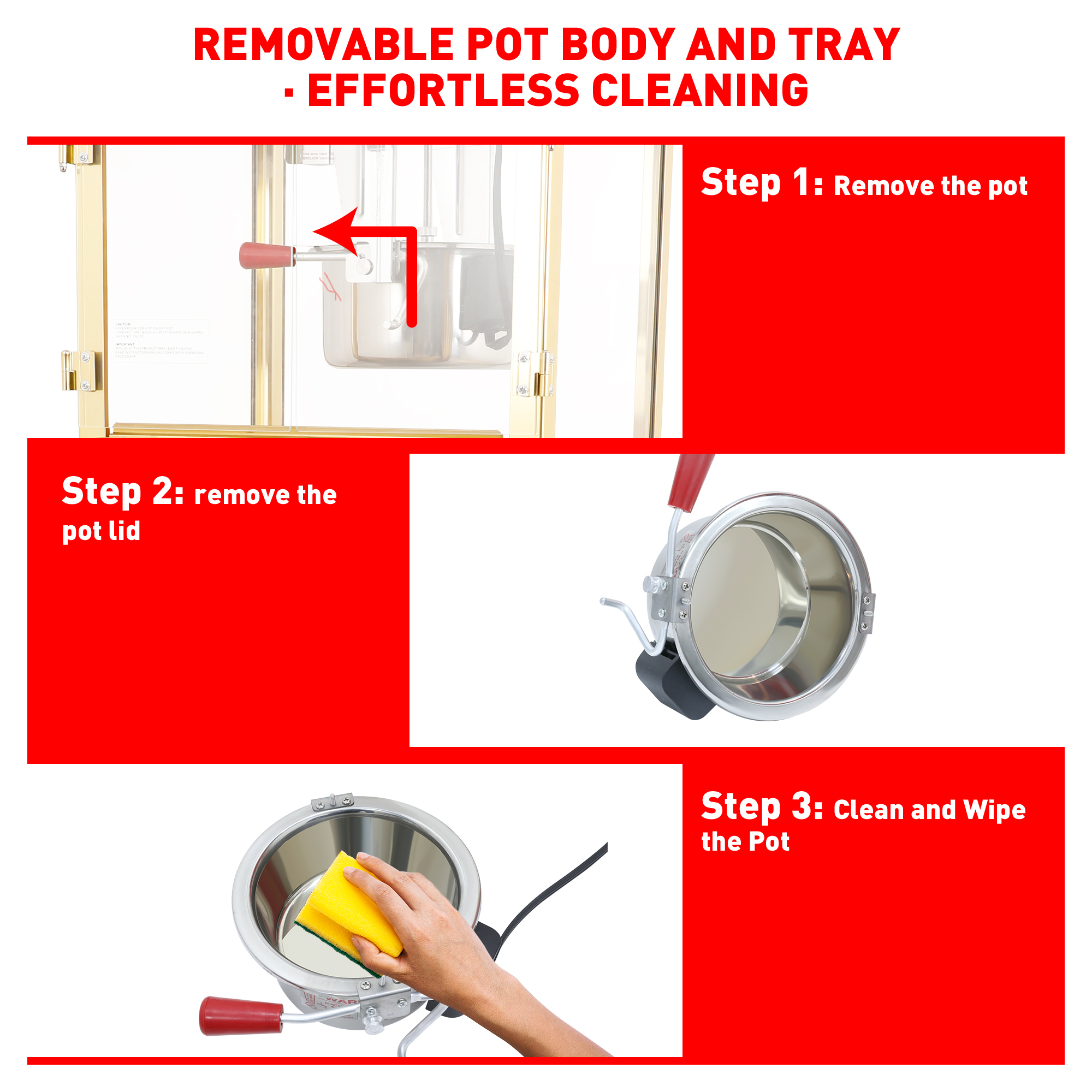 Model 1003 Dual Use Popcorn Machine for Home & Commercial