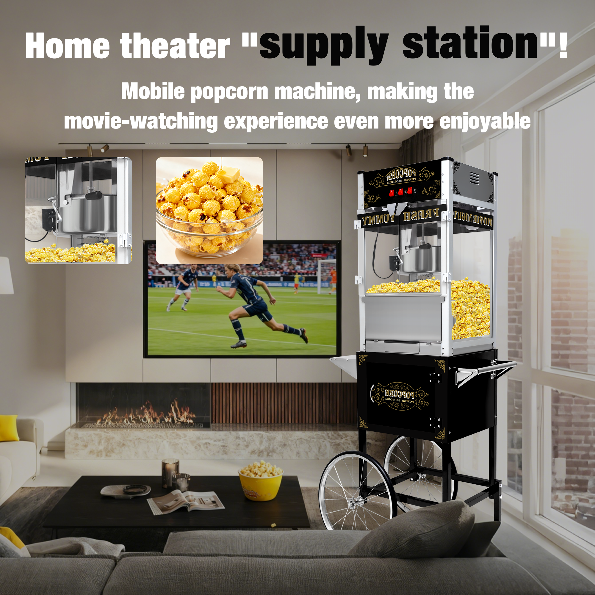 Model 1205 Dual Use Popcorn Machine for Home & Commercial