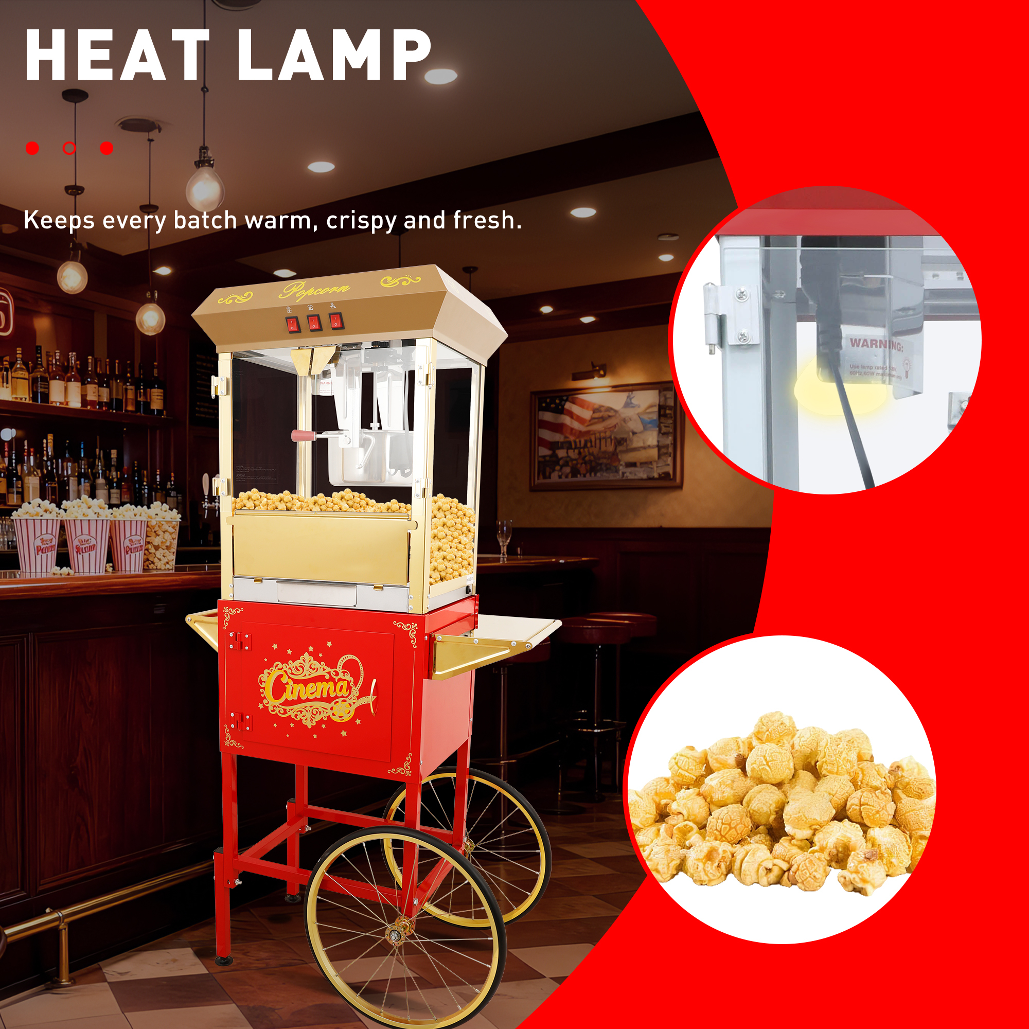 Model 1001 Dual Use Popcorn Machine for Home & Commercial