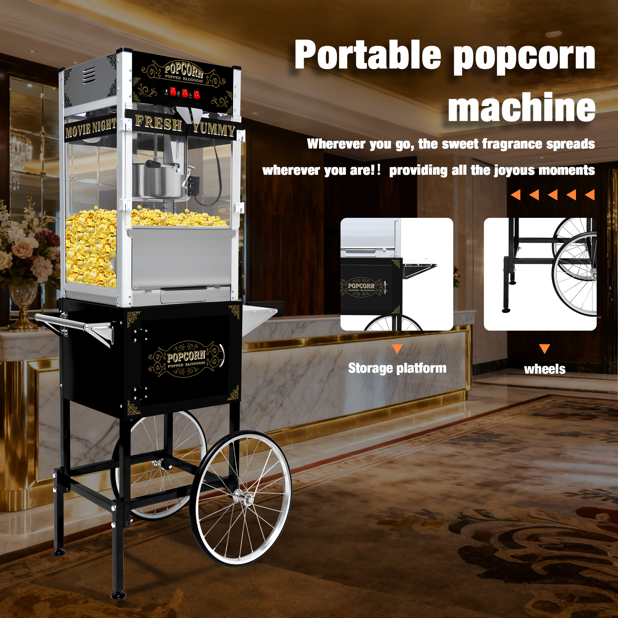 Model 1205 Dual Use Popcorn Machine for Home & Commercial
