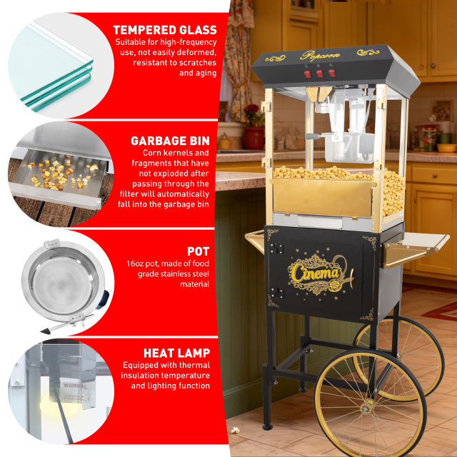 Model 1002 Dual Use Popcorn Machine for Home & Commercial