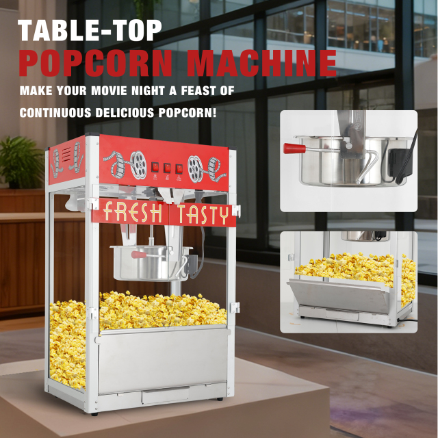 Commercial Popcorn Machine 1601 1600W High Capacity