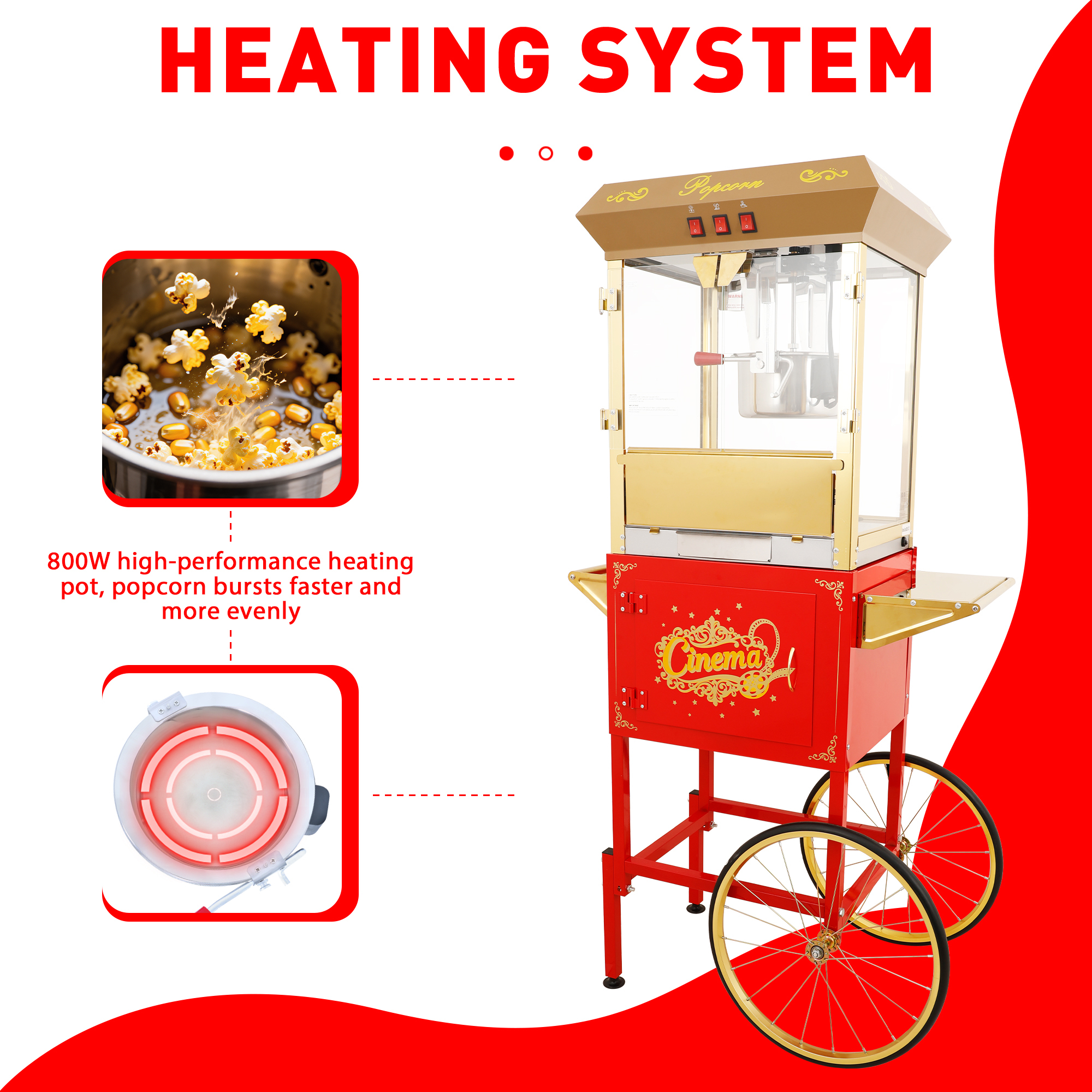 Model 1001 Dual Use Popcorn Machine for Home & Commercial