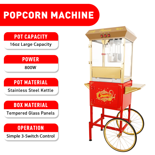 Model 1001 Dual Use Popcorn Machine for Home & Commercial