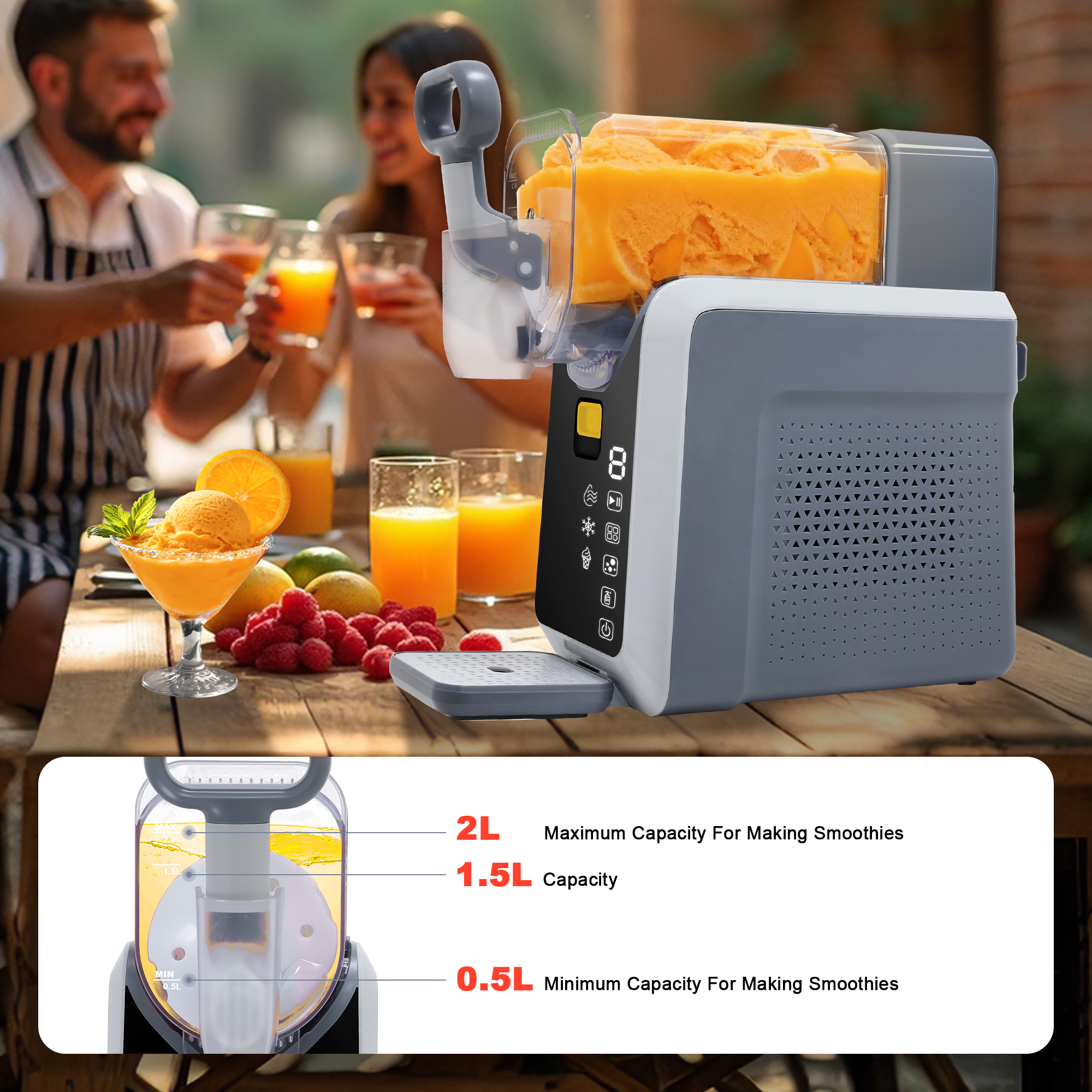 Model TTSM-A01C Slushie Machine Slushy Machine for Home No ice Needed