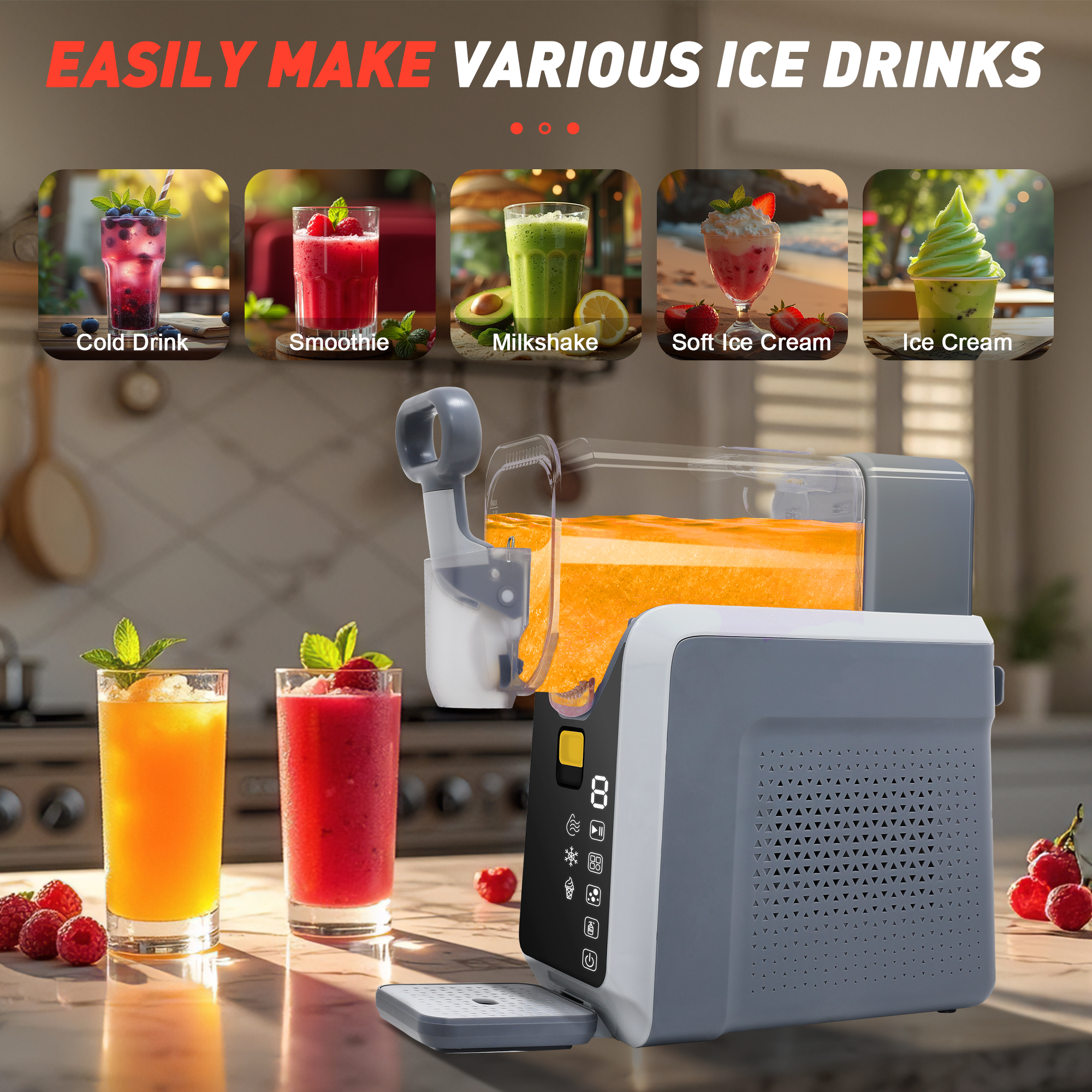 Model TTSM-A01C Slushie Machine Slushy Machine for Home No ice Needed