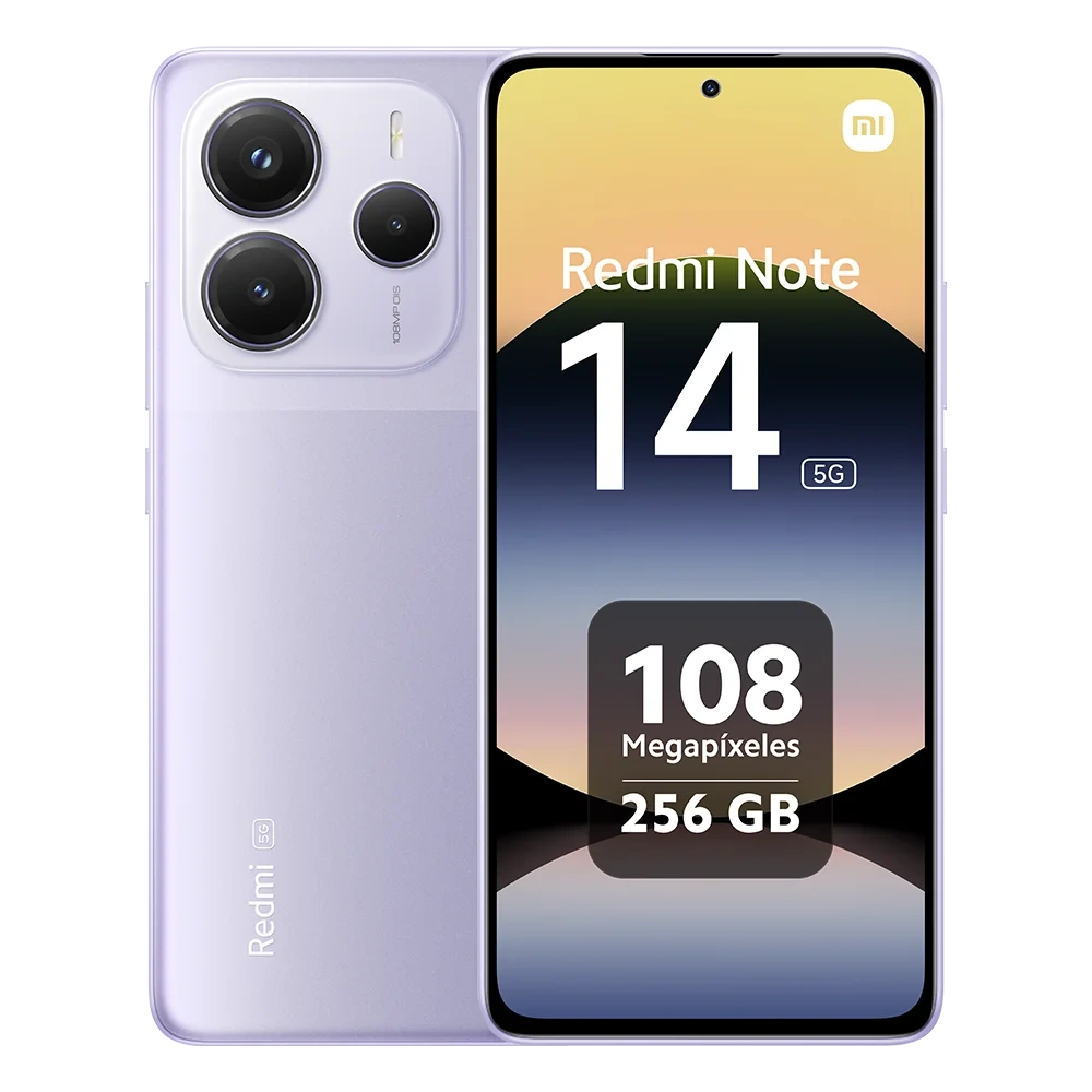 Xiaomi Redmi Note 14 5G NFC Versión Global 8+256GB Dimensity 7025-Ultra, Pantalla AMOLED 6,67", 120Hz, Cámara Principal 108MP OIS, 5110 mAh, IP64