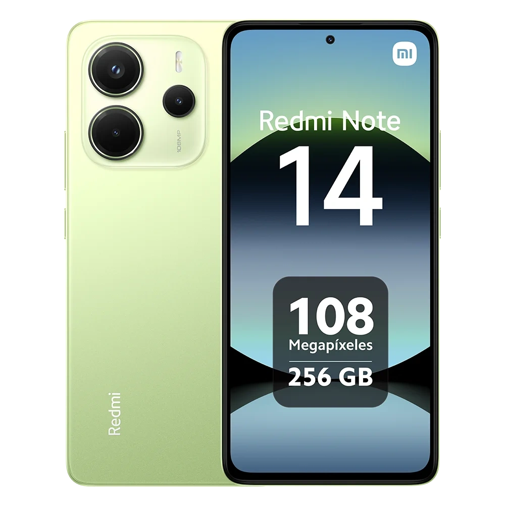 Xiaomi Redmi Note 14 4G NFC Versión Europea 128GB/256GB MTk Helie G99-Ultra Pantalla AMOLED 6,67" 120Hz Cámara Principal 108MP, Carga 33W, IP54