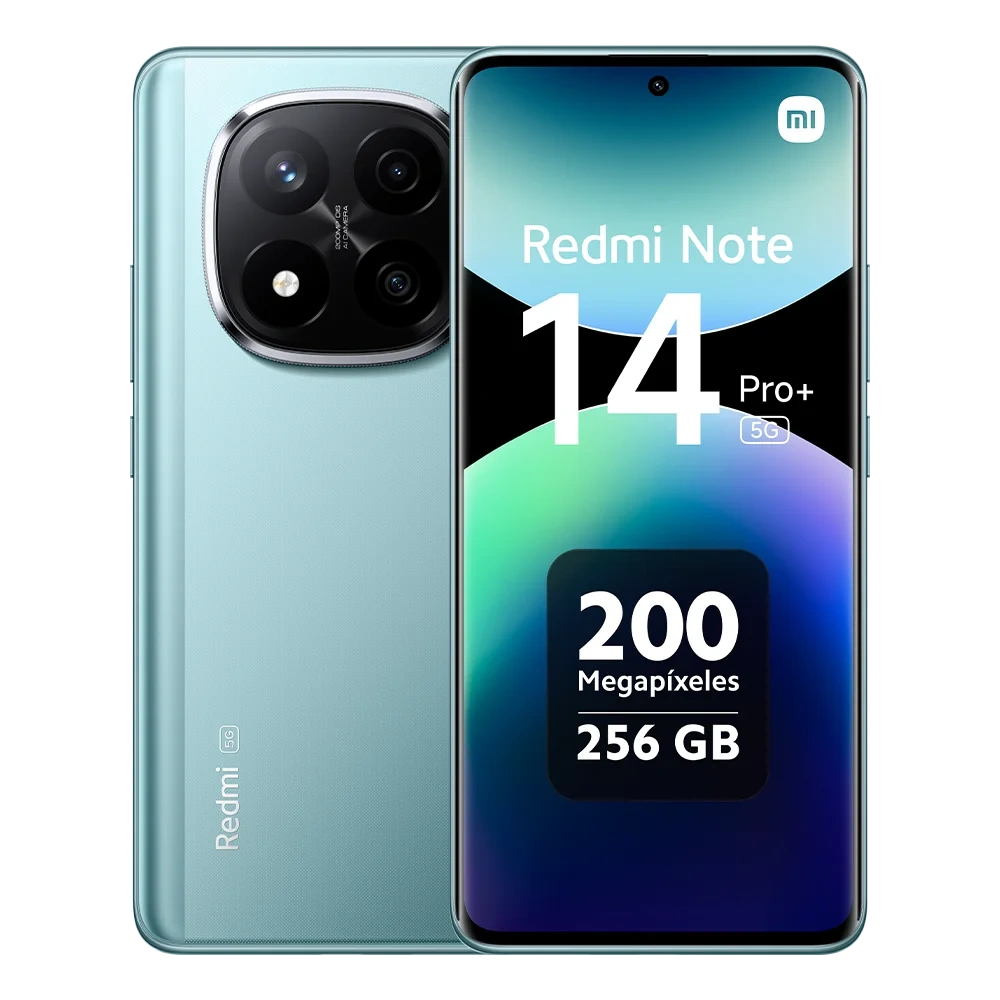 Xiaomi Redmi Note 14 Pro Plus 5G NFC Versión Global 256GB/512GB Snapdragon® 7s Gen 3 Pantalla AMOLED 6.67", 120Hz, Cámara principal 200MP, Batería 5110mAh, IP68, Sin Cargador