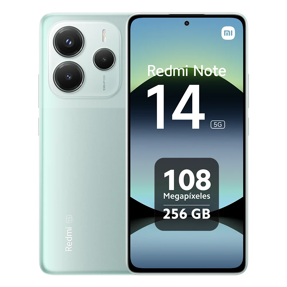 Xiaomi Redmi Note 14 5G NFC Versión Global 8+256GB Dimensity 7025-Ultra, Pantalla AMOLED 6,67", 120Hz, Cámara Principal 108MP OIS, 5110 mAh, IP64