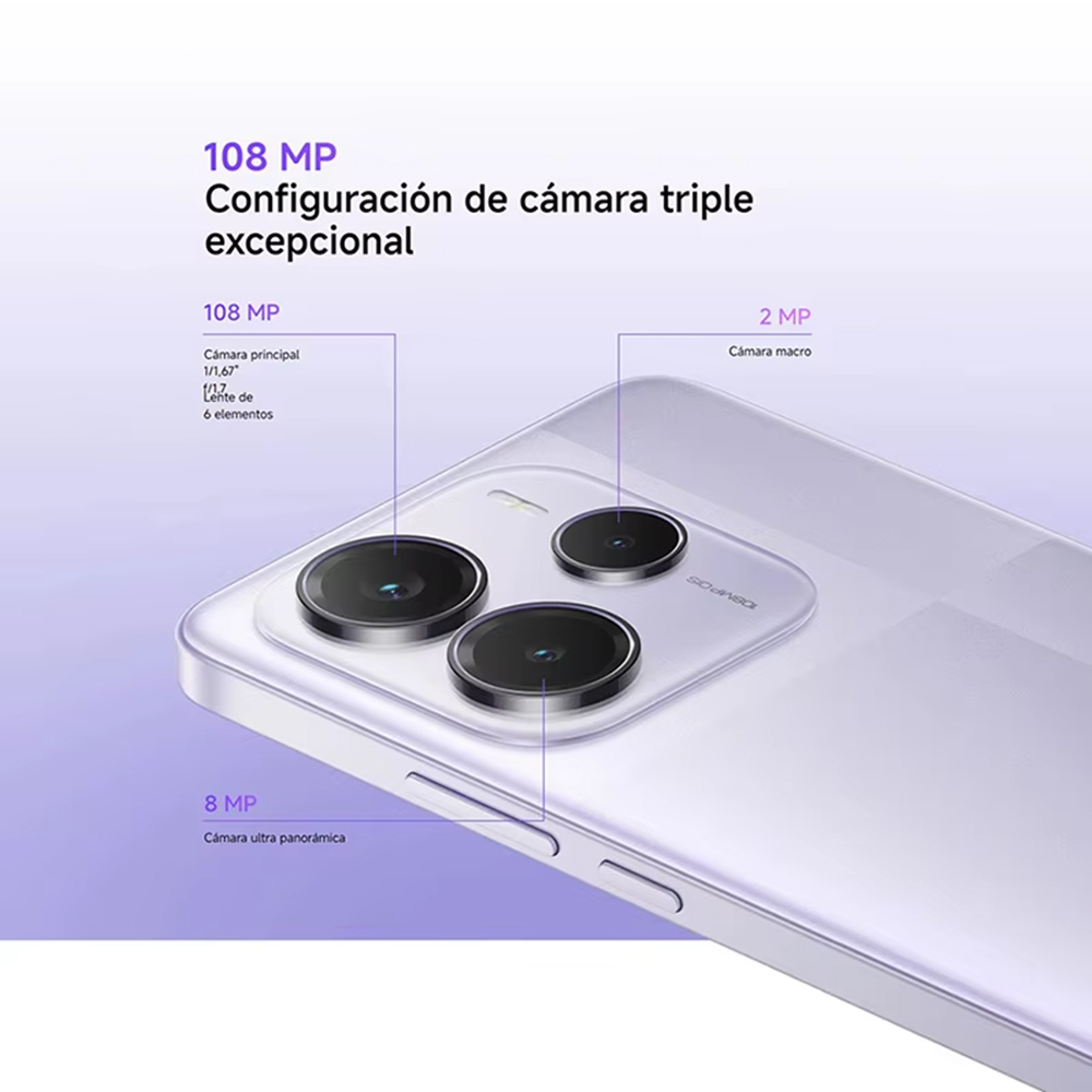 Xiaomi Redmi Note 14 5G NFC Versión Global 8+256GB Dimensity 7025-Ultra, Pantalla AMOLED 6,67", 120Hz, Cámara Principal 108MP OIS, 5110 mAh, IP64