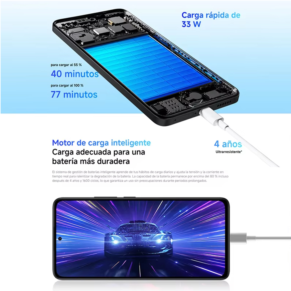 Xiaomi Redmi Note 14 4G NFC Versión Europea 128GB/256GB MTk Helie G99-Ultra Pantalla AMOLED 6,67" 120Hz Cámara Principal 108MP, Carga 33W, IP54