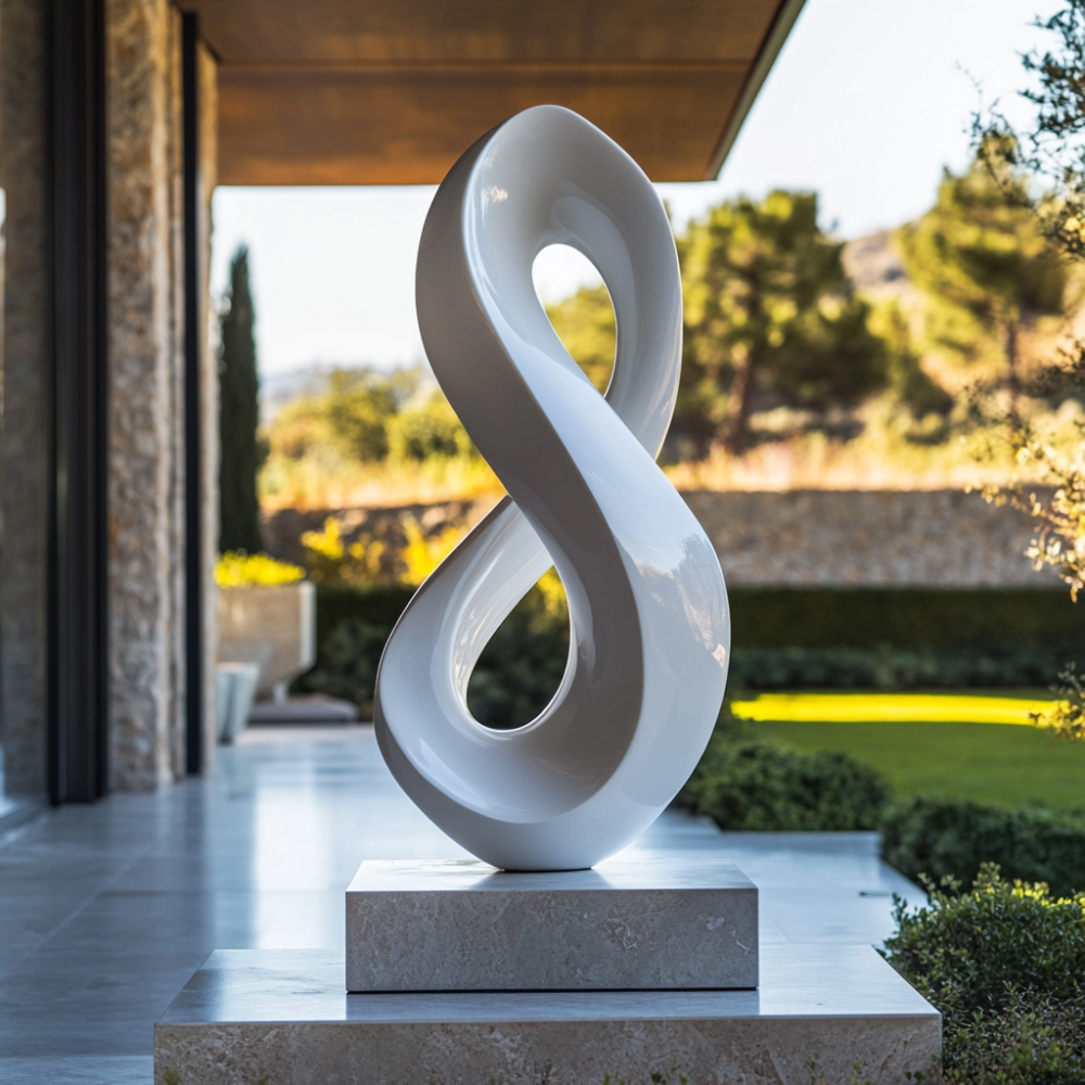 Modern art installation fiberglass sculpture