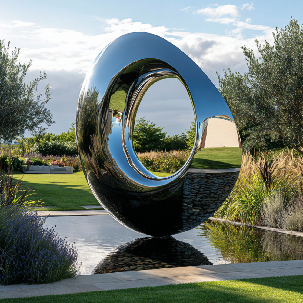 Premium Outdoor modern art circular sculpture