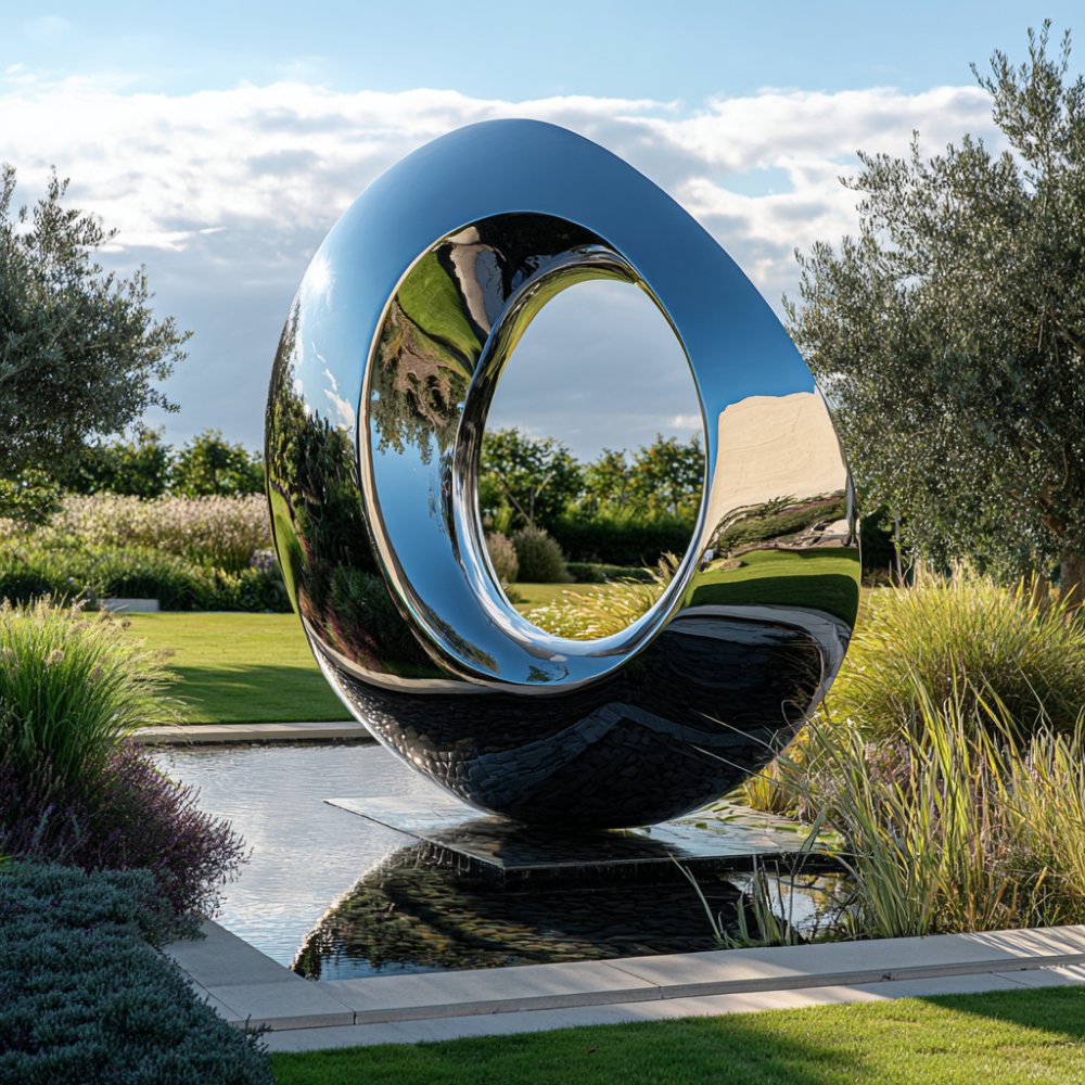 Premium Outdoor modern art circular sculpture