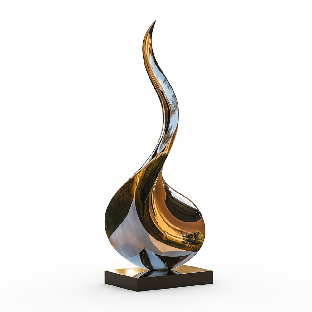 PREMIUM Customized Sculpture Modern Flowing Abstract Stainless Steel Sculpture