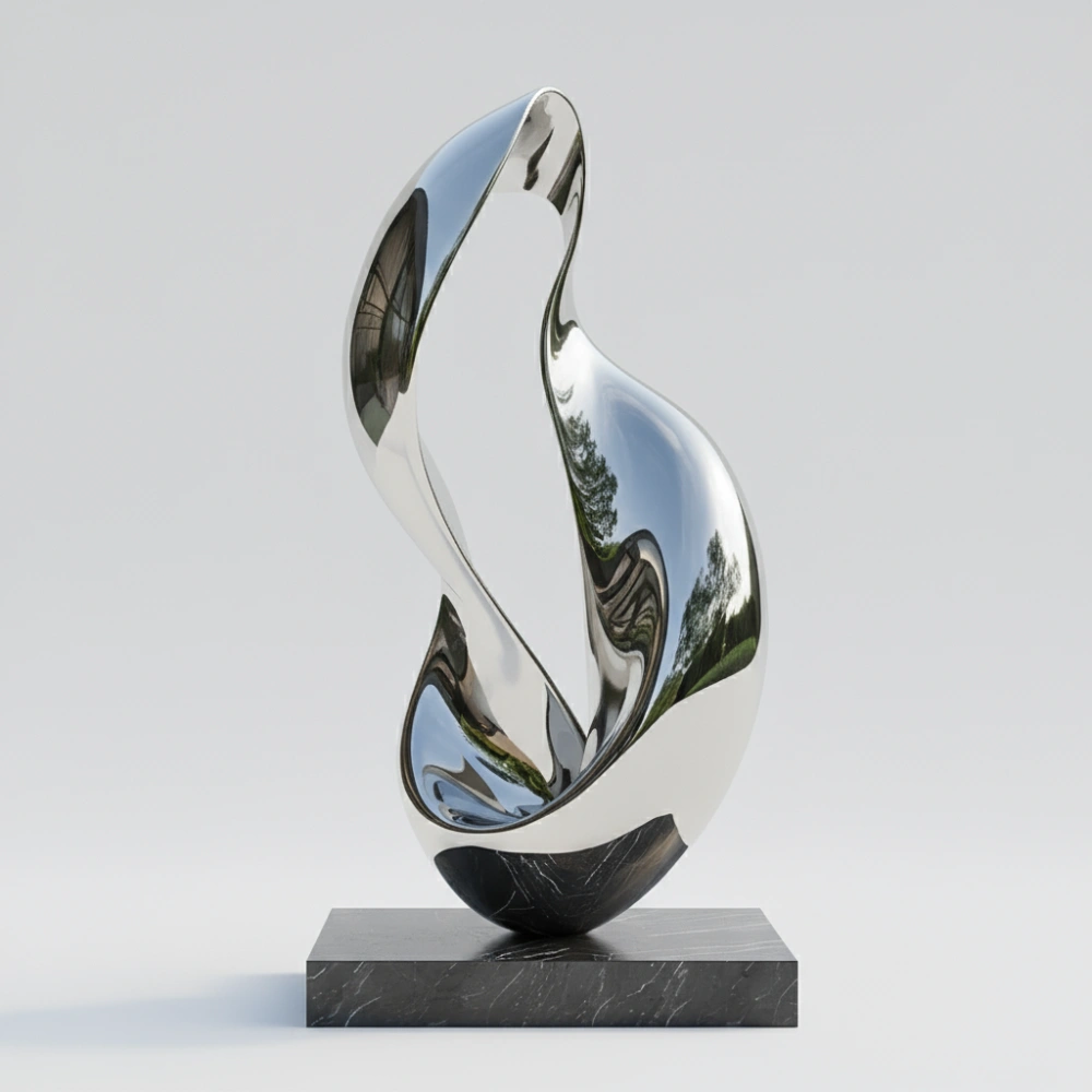 Premium Large Sculpture Loop Harmony Stainless Steel Abstract Outdoor ...