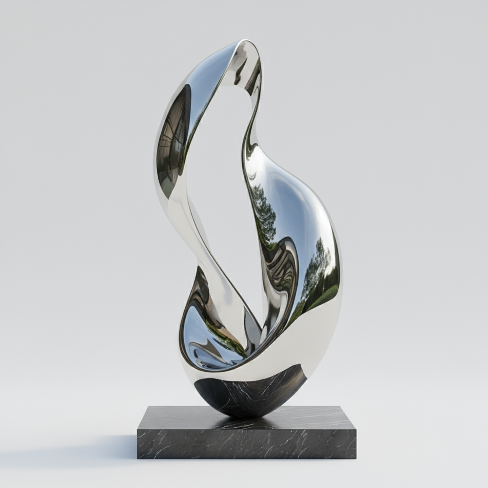Premium Large Sculpture Loop Harmony Stainless Steel Abstract Outdoor Sculpture Art