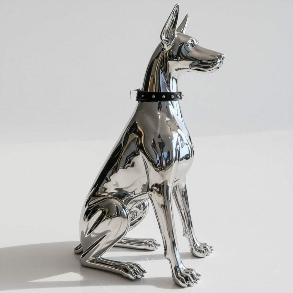PREMIUM Suitable for indoor decoration stainless steel dog sculpture