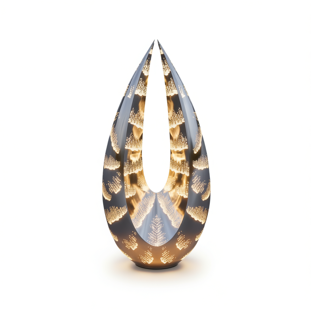 PREMIUM Stainless steel outdoor hollow light sculpture