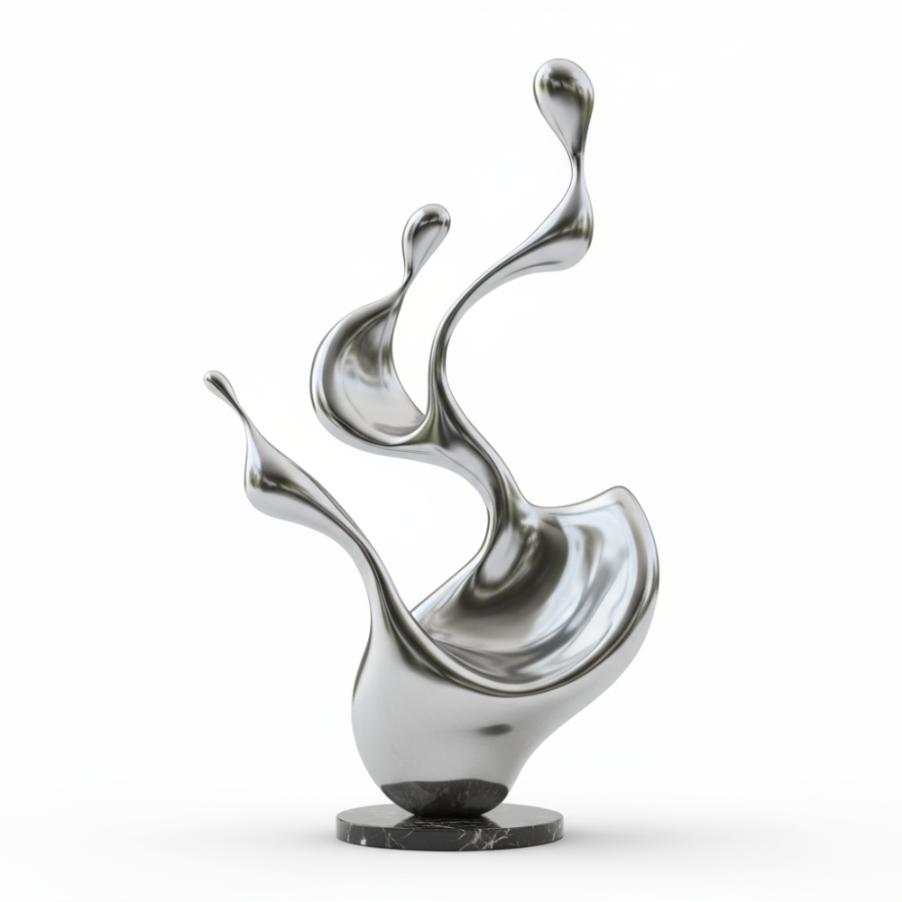 PREMIUM Abstract Water Splash Stainless Steel Art Sculpture for Garden Decor